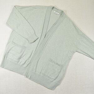 Madewell Womens XL Bradley Cardigan Sweater Sage Mist Green Open Front Oversized